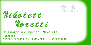 nikolett moretti business card